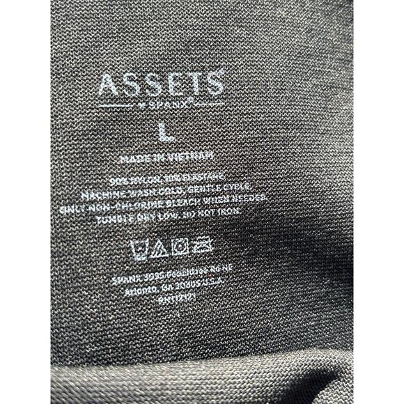 Assets by Spanx Black Leggings NWOT Textured Waistband Woman’s Large - Picture 3 of 6